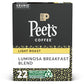 Peets Coffee Luminosa Breakfast Blend K-Cup Pods, Light Roast, 22 Count, Compatible with Keurig Brewers