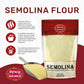 Spicy World Semolina Flour, Fine Duspirit-inspired flavor Wheat Flour, 2 LB (Pack of 6), Ideal for Pasta, Bread, Pizza, Model SWSEM04