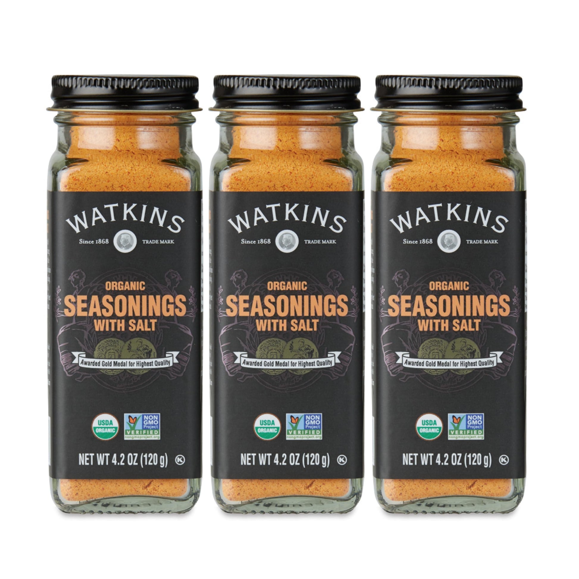 Watkins Organic Seasonings With Salt, 4.2 Ounce, Pack Of 3