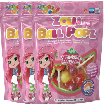 Zolli Ball Popz Clean Teeth Lollipops - Anticavity Sugar-Free Candy For Healthy Smiles, Great For Kids - 5.2 Ounce Pack