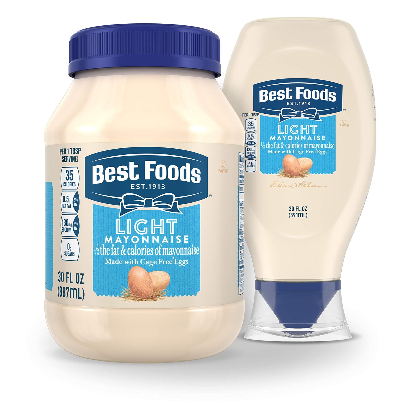 Best Foods Mayonnaise Light Mayo 30 oz, Pack of 12