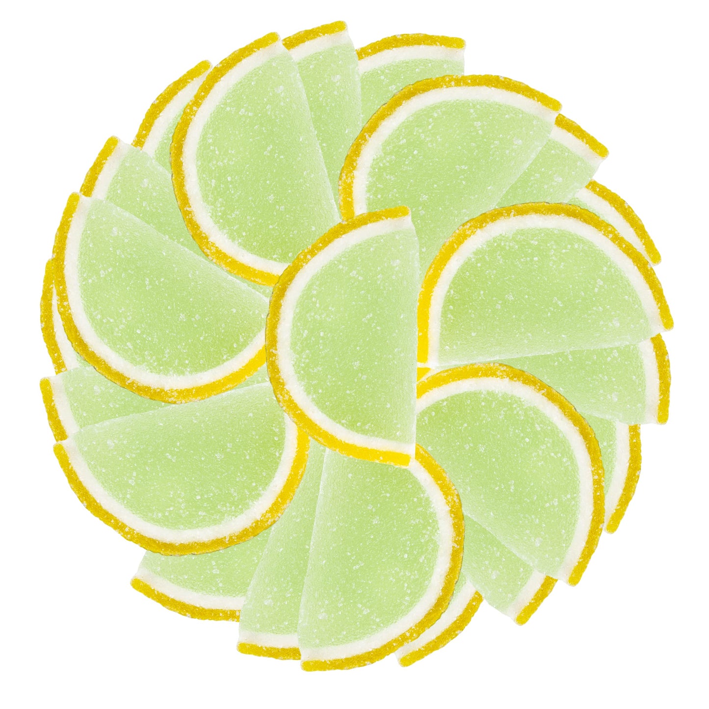 Oh! Nuts Lemon-Lime Jelly Fruit Slices Sugar Candy - 5 Lb Bulk Bag - Traditional Old Fashioned Chewy Gummy Sweet Confectionery -