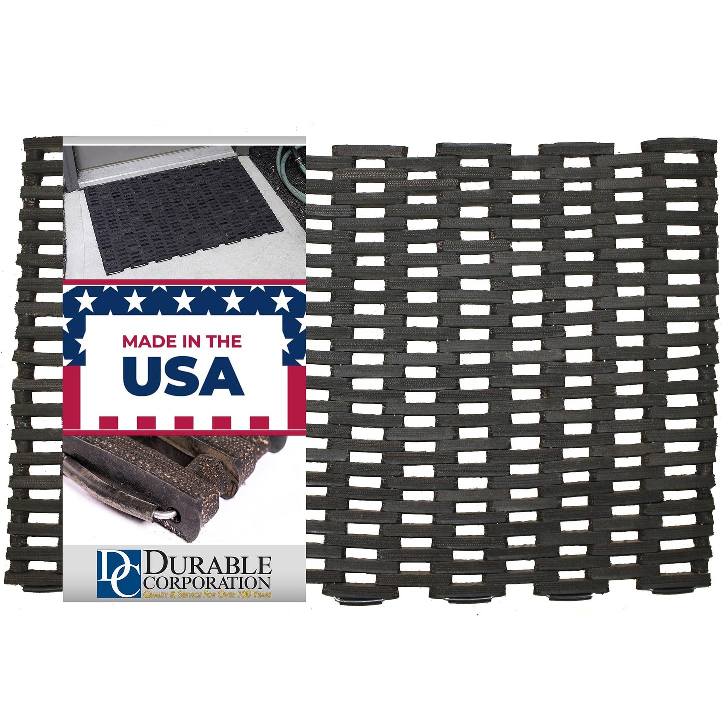 Durable Corporation 108S2030 20 In. W X 30 In. L Durite 108 Industrial Mats - Straight Weave