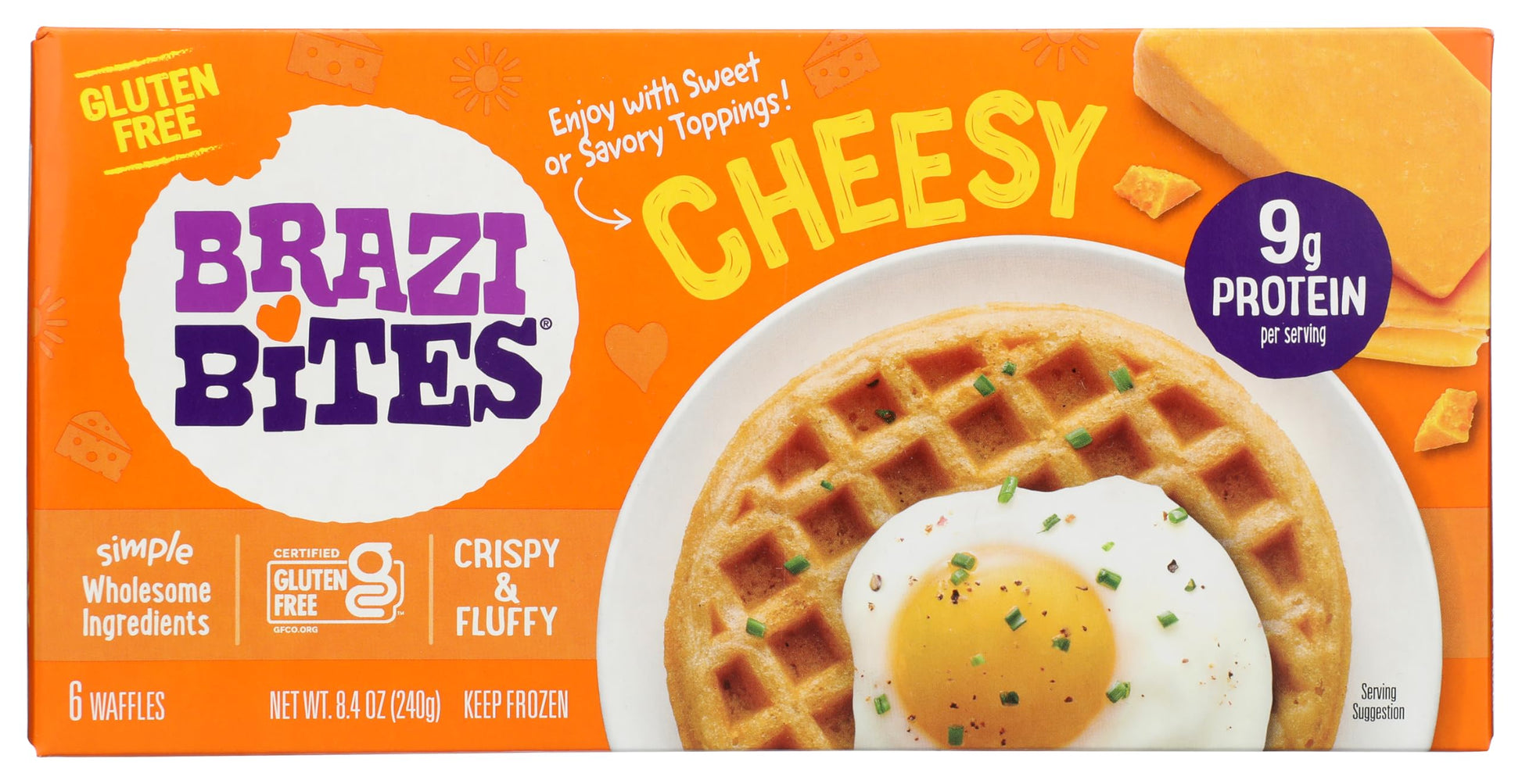 Brazi Bites Cheesy Waffles, 8.4 Oz
