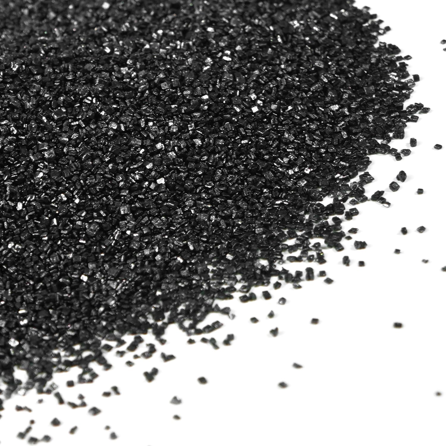 Edible Black Sprinkles, Sanding Sugar Crystals, 150g, Black Sugar Sprinkles for Cake Decorating, Cookie, Cupcake Toppers Decorat