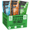 Delicious High Protein Overnight Oats - Nutritionist Designed Fuller For Longer With Low Sugar  High Fiber & Top-Grade Slow Release Casein - Ziplock Portable - Glyphosate Free Oatmeal - Grab & Go Pouch
