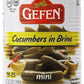 Gefen Mini Pickled Cucumber In Brine, 19Oz (2 Pack)