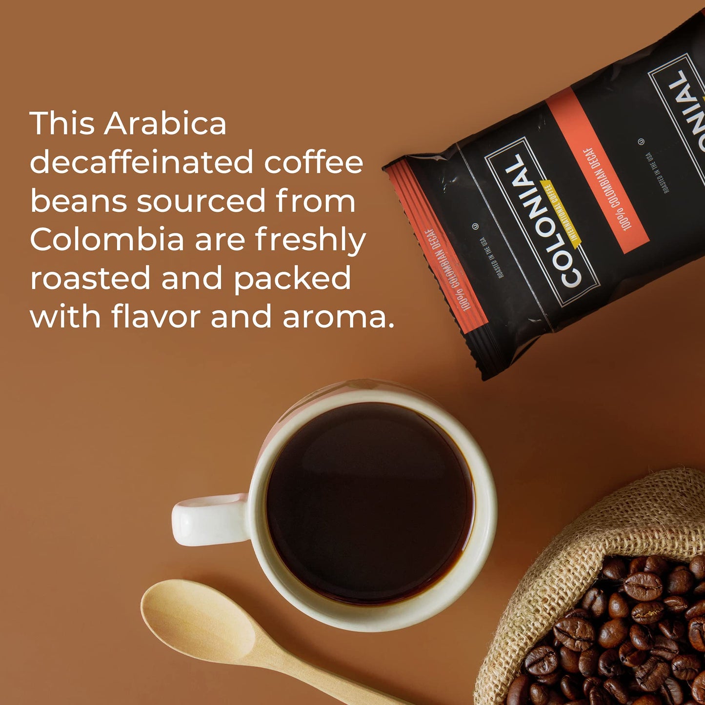 Colonial Coffee 100 Count Single Pot Coffee Packets - 100% Arabica Decaf Colombian Medium Roast | Pre-Measured Frac Packs for 12 Cup Maker | Bulk Ground Gourmet Coffee for Home & Office