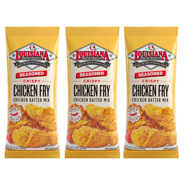 Louisiana Seasoned Crispy CHICKEN FRY Batter 9oz (Pack of 3)