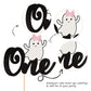 1 Pcs Halloween Ghost One Cake Topper Black And Pink Glitter Baby Ghost 1St Birthday Cake Pick The Spooky One Cake Decoration Fo