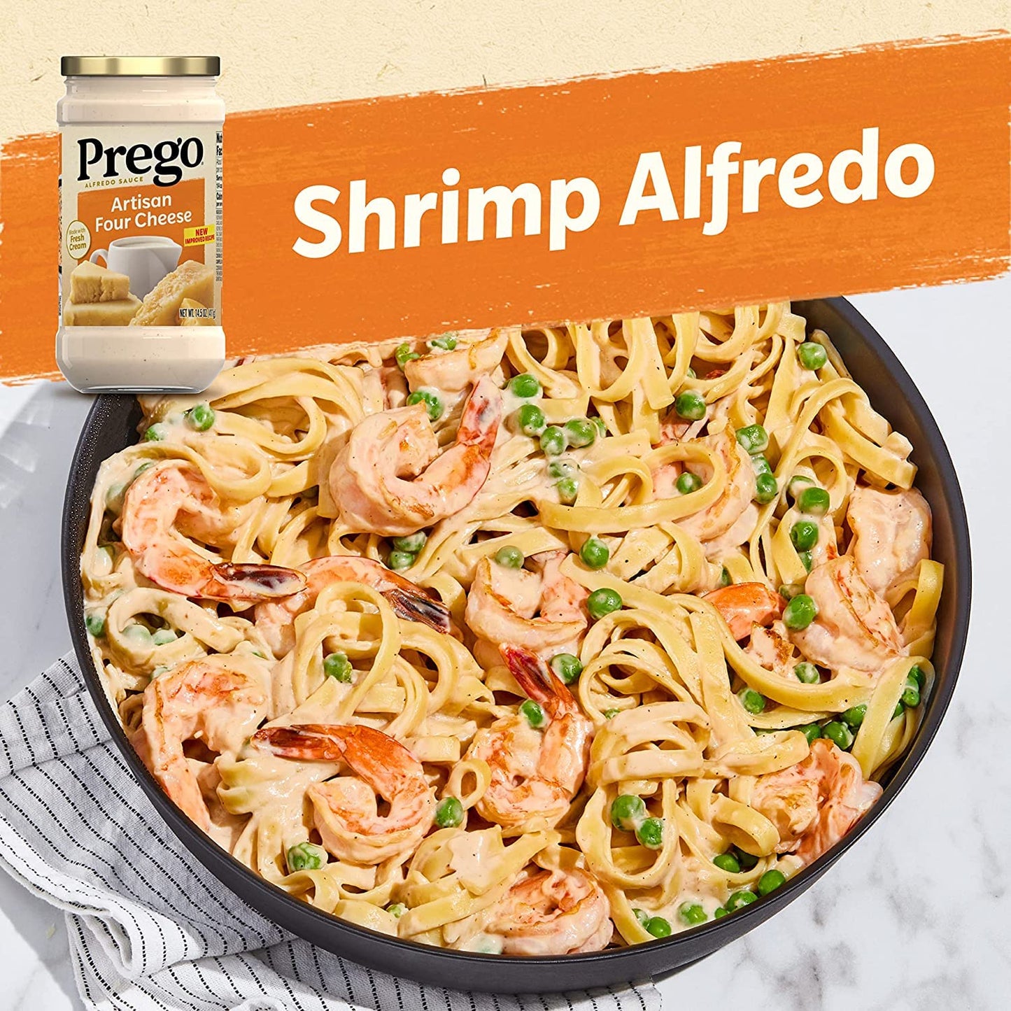 Prego Four Cheese Alfredo Pasta Sauce, 14.5 oz Jar