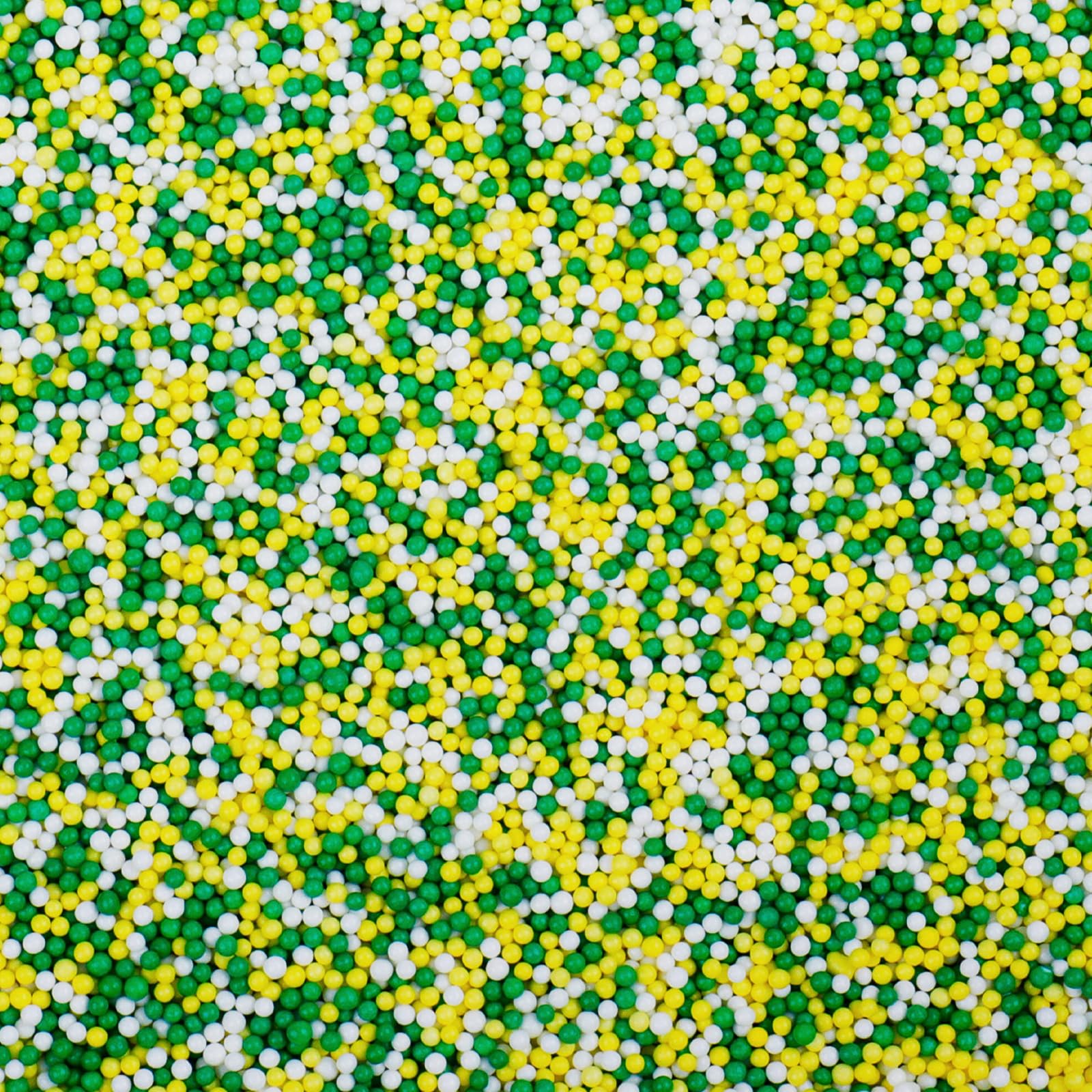 Green Nonpareils Sprinkles - White Green Sprinkles for Cake Decorating, 2mm Edible Pearl Sprinkles for Cupcake, Cookie, Baking, 