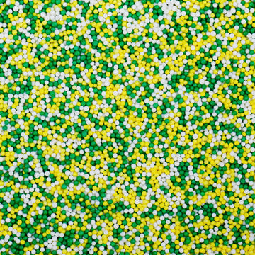 Green Nonpareils Sprinkles - White Green Sprinkles for Cake Decorating, 2mm Edible Pearl Sprinkles for Cupcake, Cookie, Baking, 