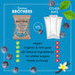 Bearded Brothers Organic Vegan Protein Energy Bars, Blueberry Vanilla, Gluten Free, 12 Count
