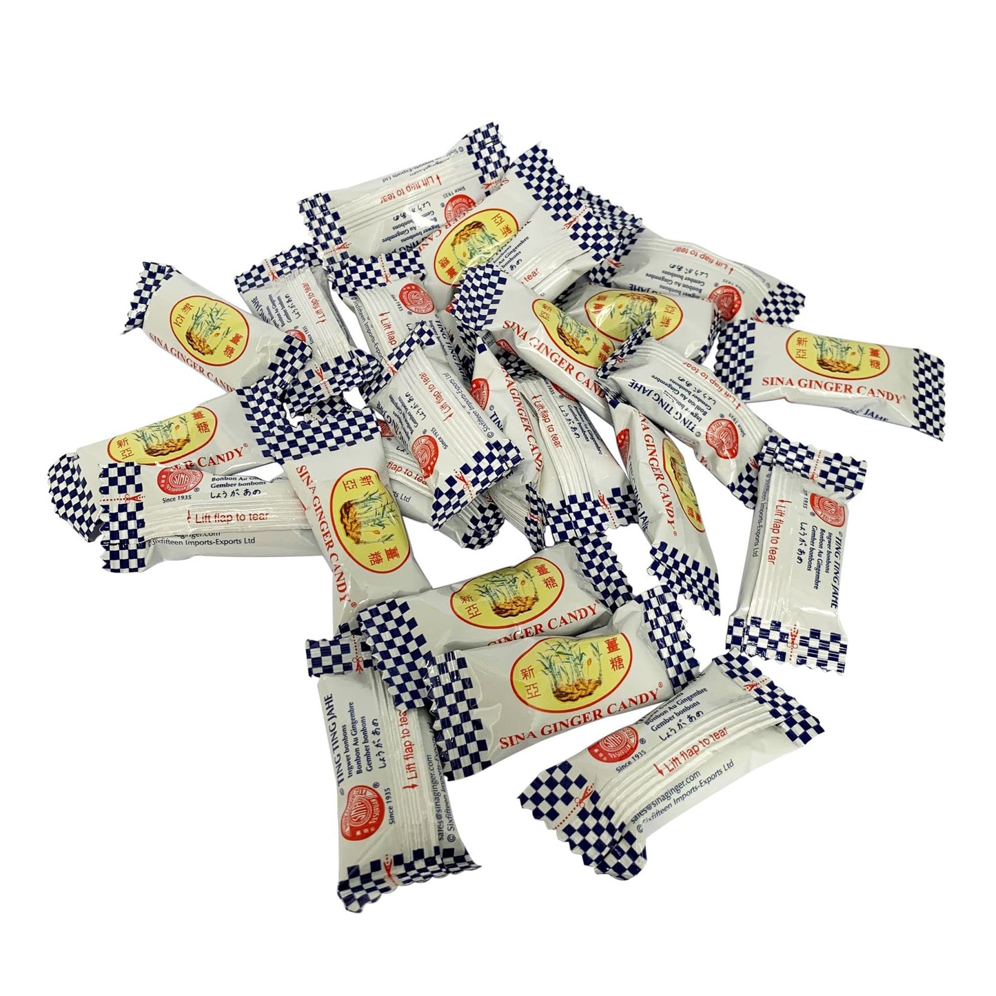(Pack Of 10) Ting Ting Jehe Chewy Ginger Candy Value Pack 4.04Oz