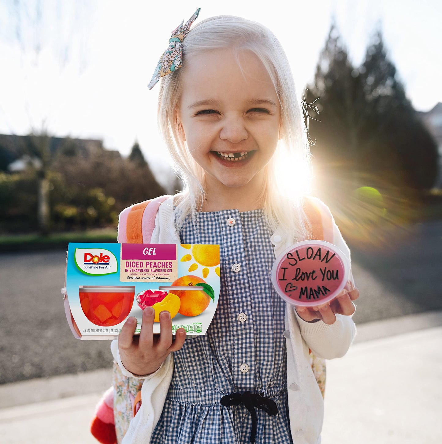 Dole Fruit Bowls Peaches in Strawberry Flavored Gel Snacks, 4.3oz 36 Total Cups, Gluten & Dairy Free, Bulk Lunch Snacks for Kids