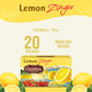 Celestial Seasonings Lemon Zinger Herbal Tea, Caffeine Free, 20 Bags, Pack of 6