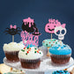 Ercadio 30 Pack Halloween Its A Girl Cupcake Toppers Glitter Pink Halloween Pumpkin Cupcake Toppers Spider Skull Cupcake Picks F