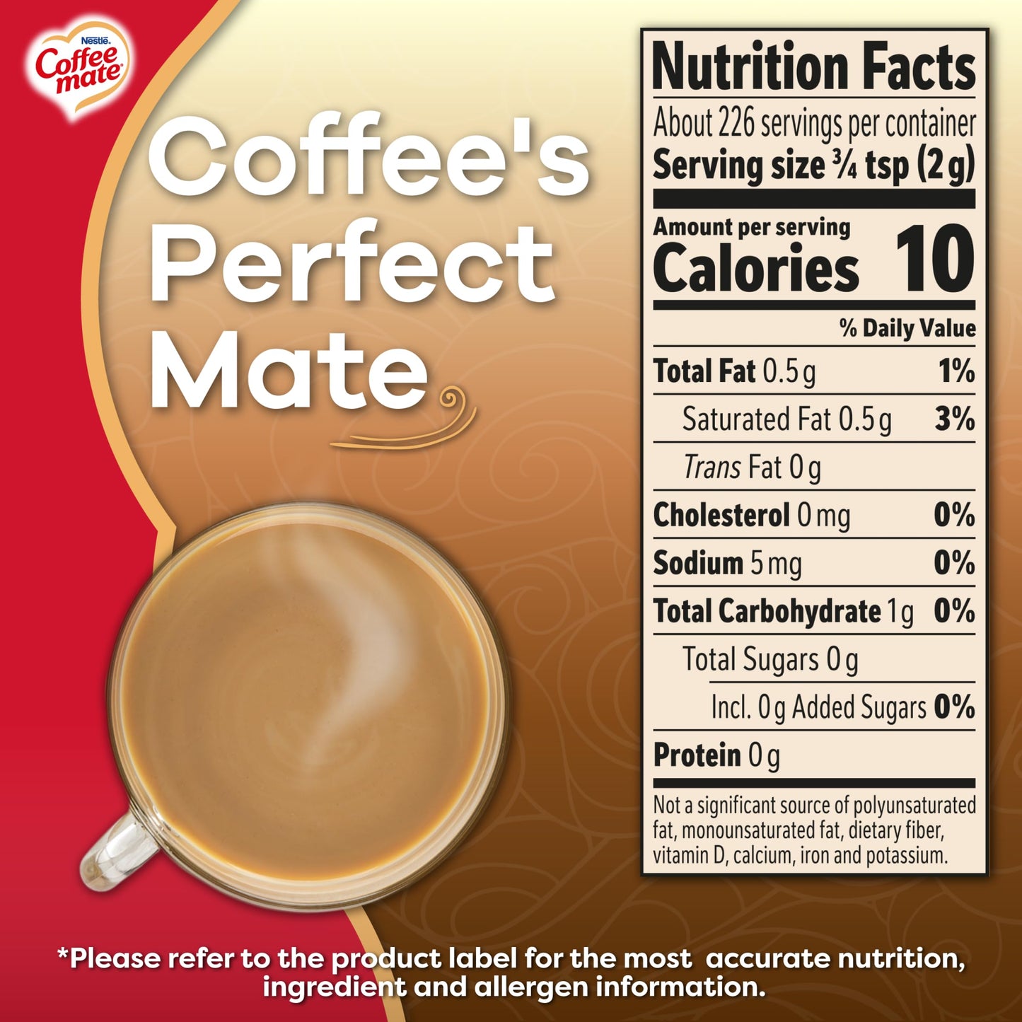Coffee mate Original Powdered Creamer, 16 oz (Pack of 3) with By The Cup Coffee Scoop