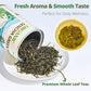 Organic Sencha Green Tea Loose Leaf - 3.53oz/100g  USDA Organic  Whole Leaf Green Tea  VitalForest enhanced Steam-Fixed Green Tea  Mild Umami Taste