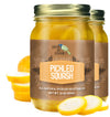 Green Jay Gourmet Pickled Squash in a Jar - Fresh Hand Jarred Vegetables for Cooking & Pantry - Home Grown Pre-Prepared Pickled 