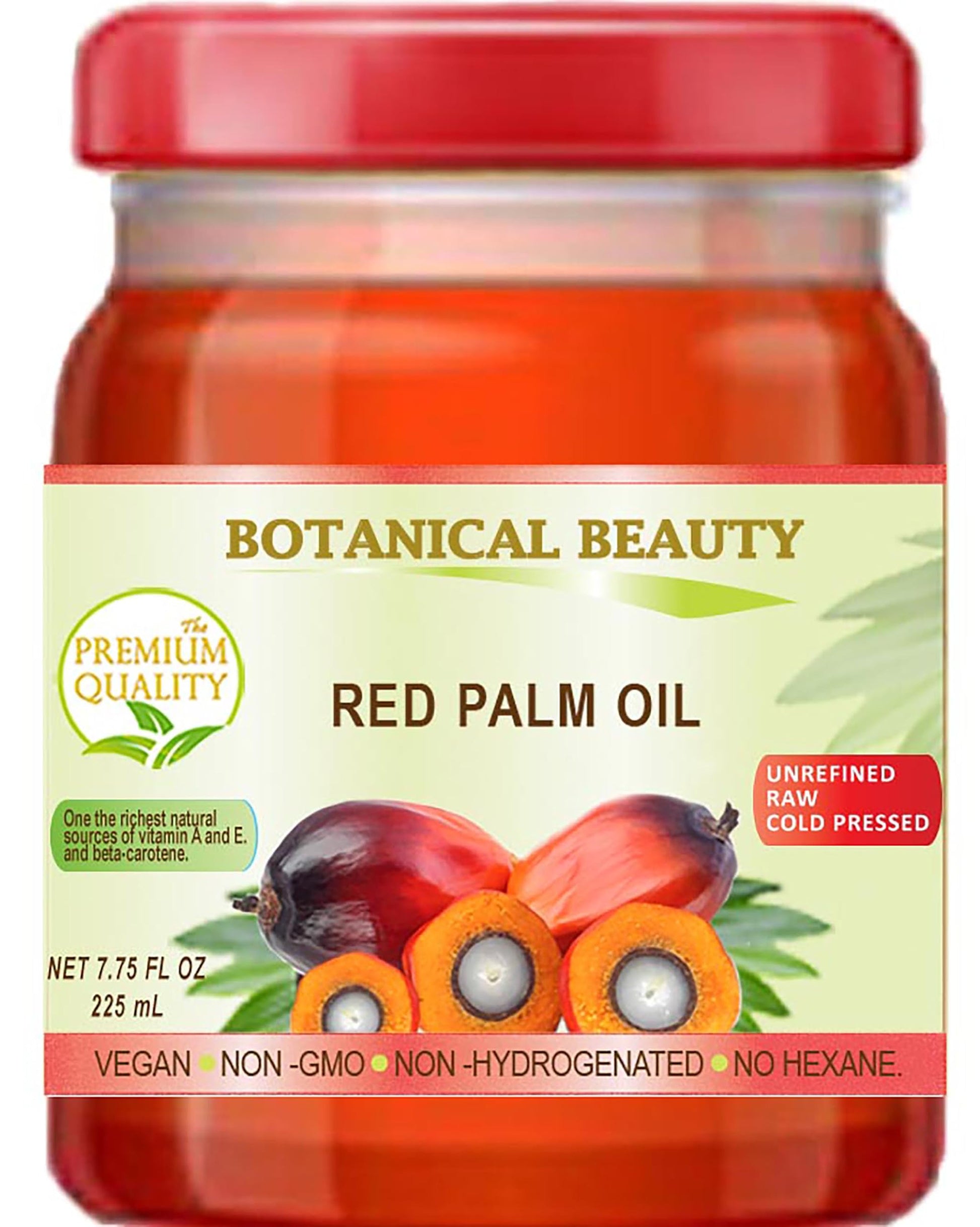 RED PALM OIL 100% Pure UNREFINED EXTRA VIRGIN Undiluted Cold Pressed SUPER FOOD 7.75 Fl.oz 225 ml (PACK 2) by Botanical Beauty