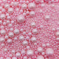 Edible Pink Sugar Pearls Sprinkles Candy Mix Size Pearls Cake Decorations Cupcake Toppers Cookie Decorating Perfect For Wedding