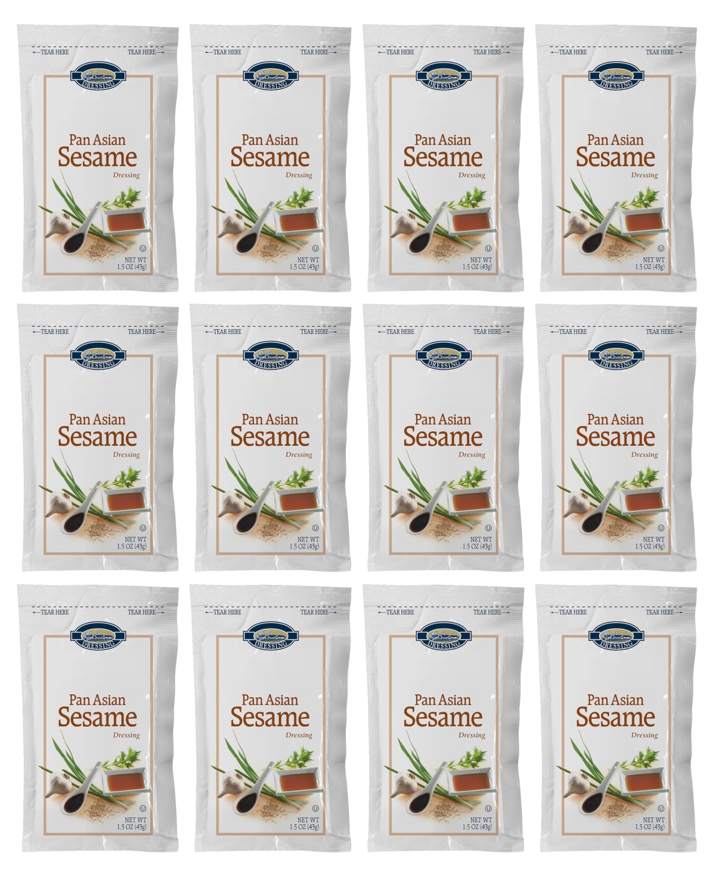 Salad Dressing 1.5 oz. Packet | Pack of 12 | (Pan Asian Sesame)