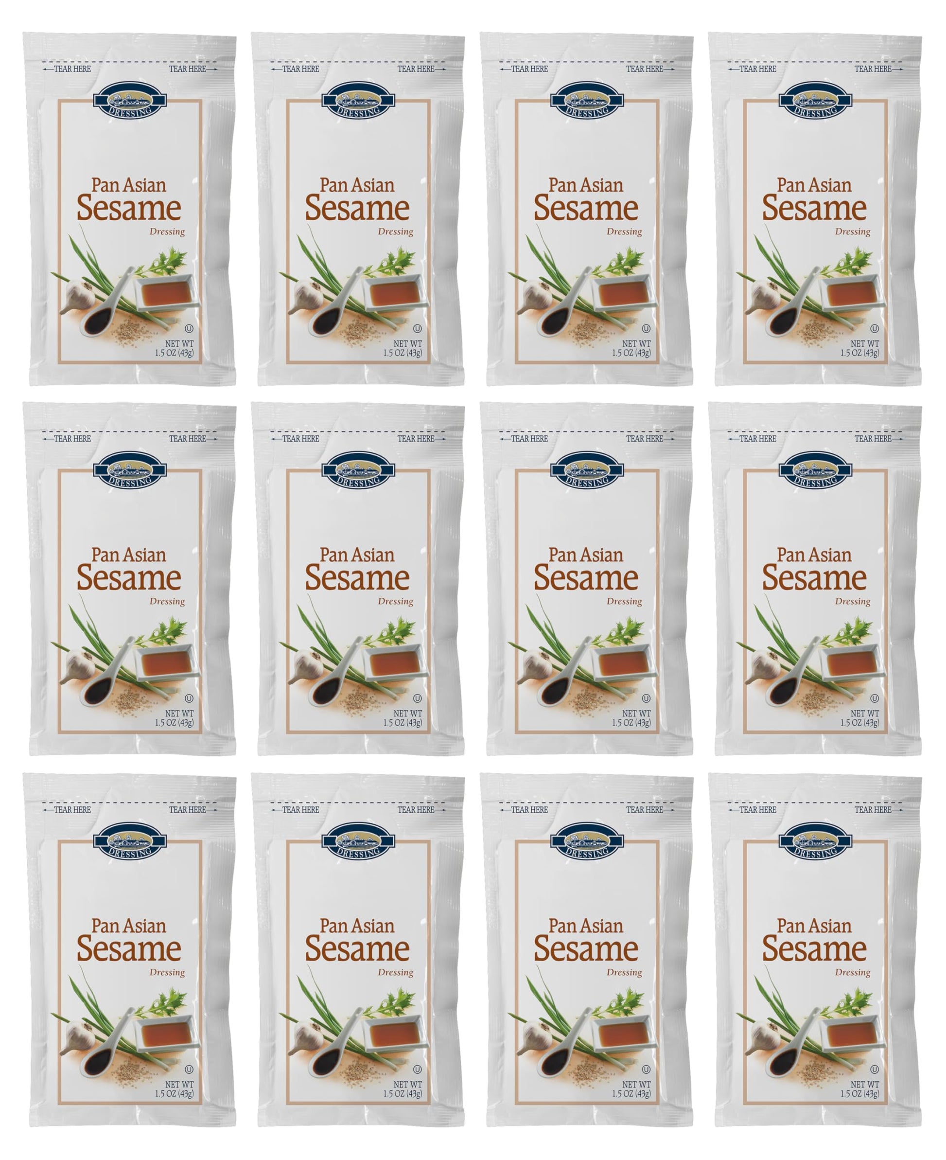 Salad Dressing 1.5 oz. Packet | Pack of 12 | (Pan Asian Sesame)