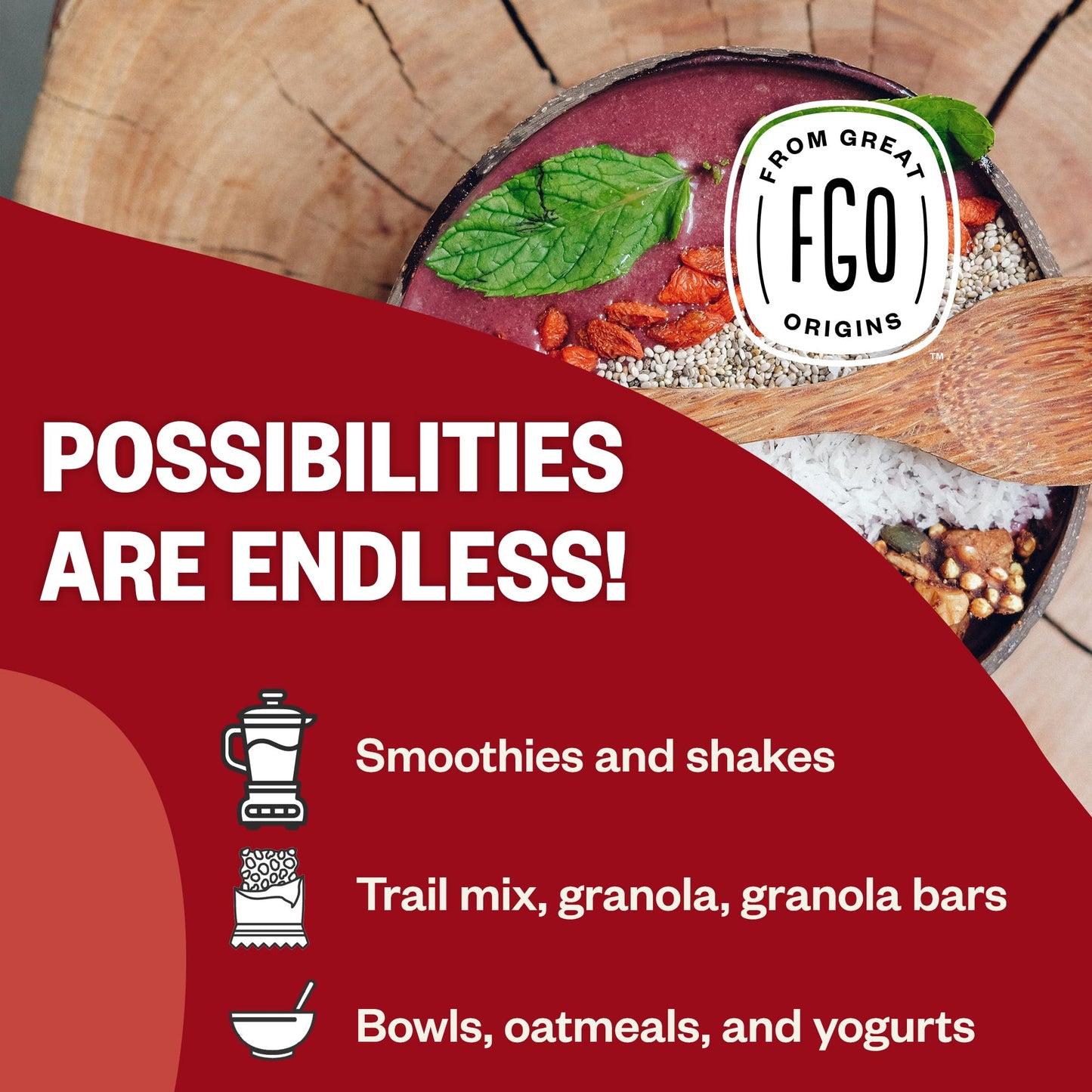 Organic Goji Berries | Large & Chewy | Every Batch Lab-Tested | 32Oz Resealable Kraft Bag | 100% Raw From Ningxia | By Fgo