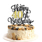 Leetaivie Happy 40Th Birthday Cake Topper, Black Gold Glitter Birthday Cake Topper, 40Th Anniversary/ 40Th Birthday Party Decora