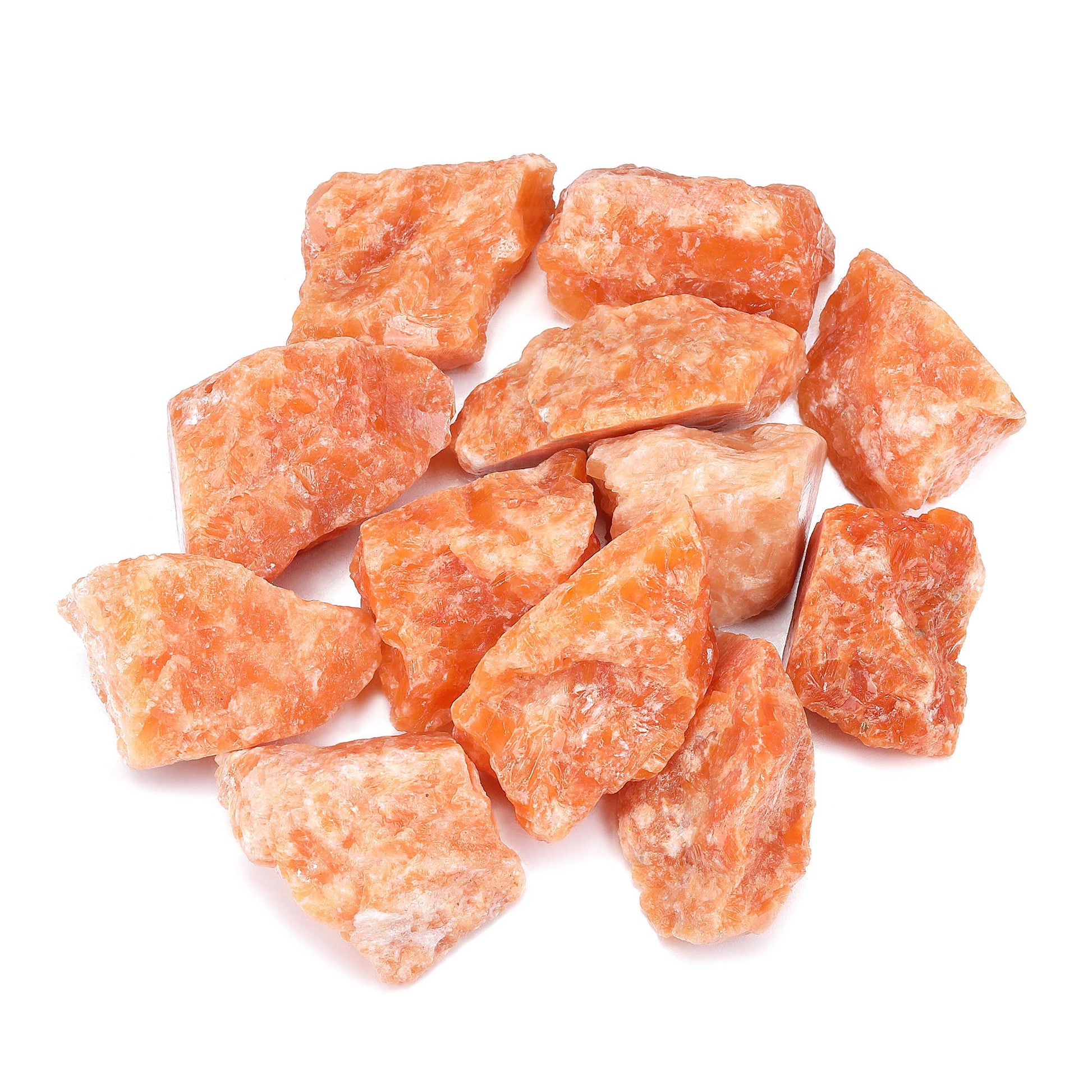 Top Plaza Bulk Sunstone Healing Crystals Rough Stones - Large 1'' Natural Raw Stones Crystal For Reiki Healing, Wicca, Witchcraf