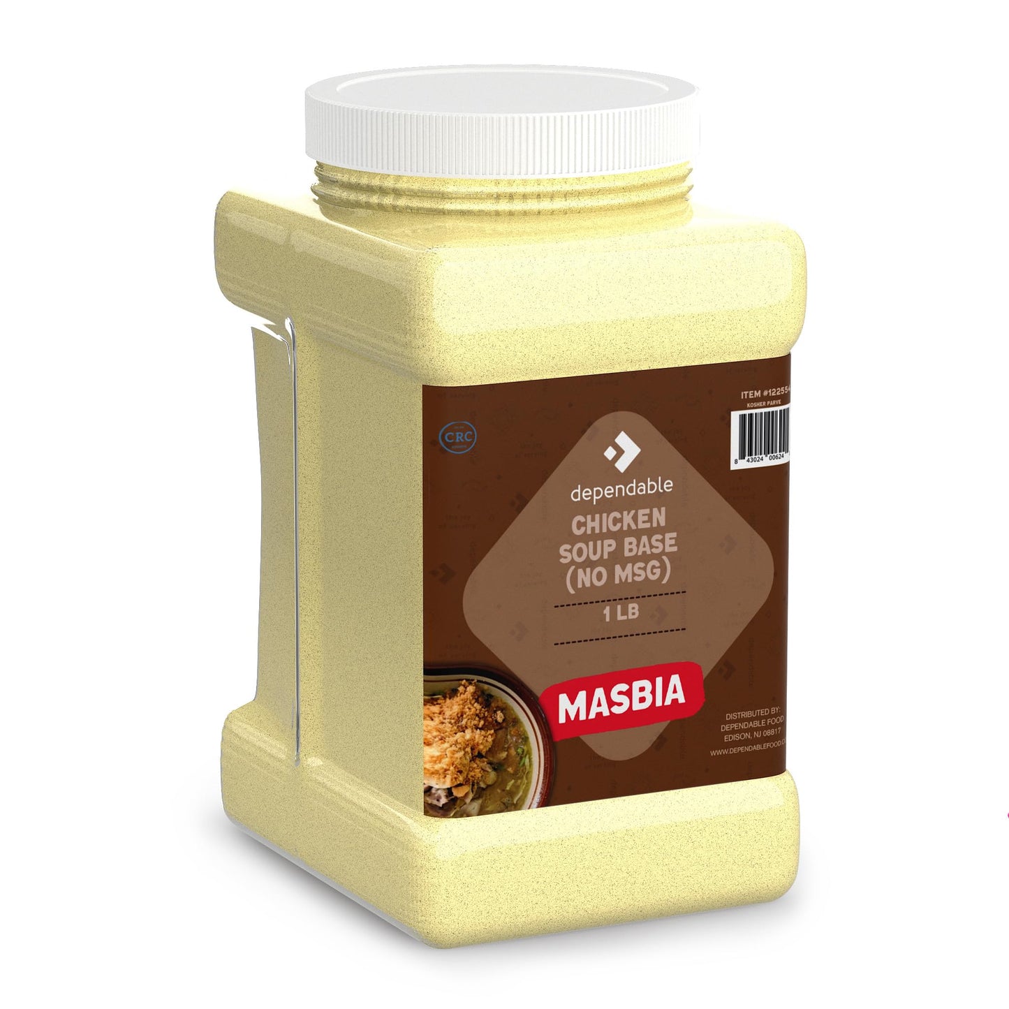 Dependable Food Chicken Soup Base, Chicken Flavor, Gluten Free, 15 Oz Resealable Jar