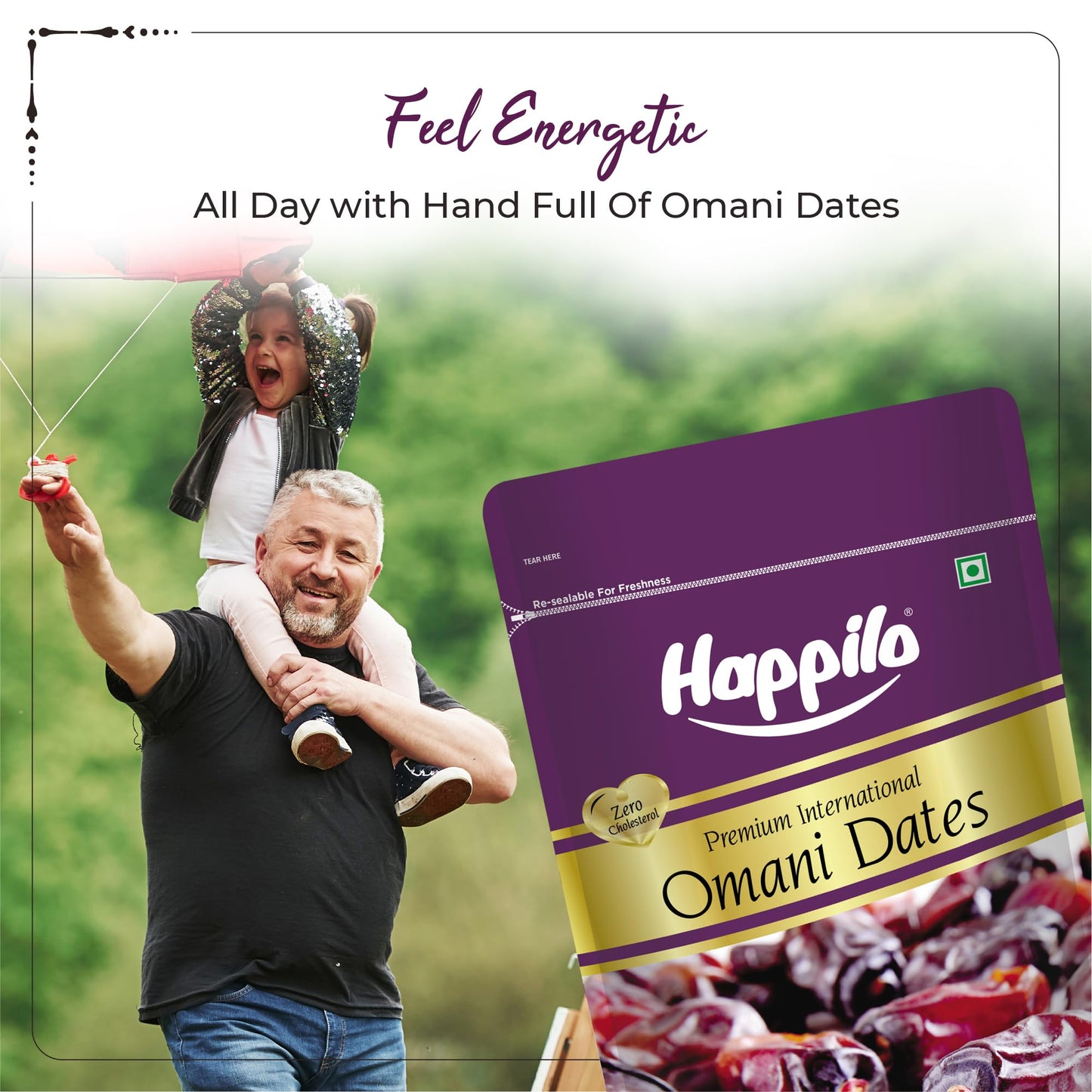 Happilo Enhanced International Omani Dates, 250G