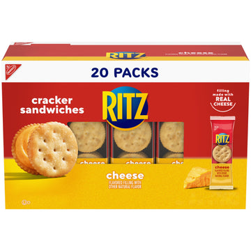 Ritz Cheese Sandwich Crackers, 20 Snack Packs (6 Crackers Per Pack)
