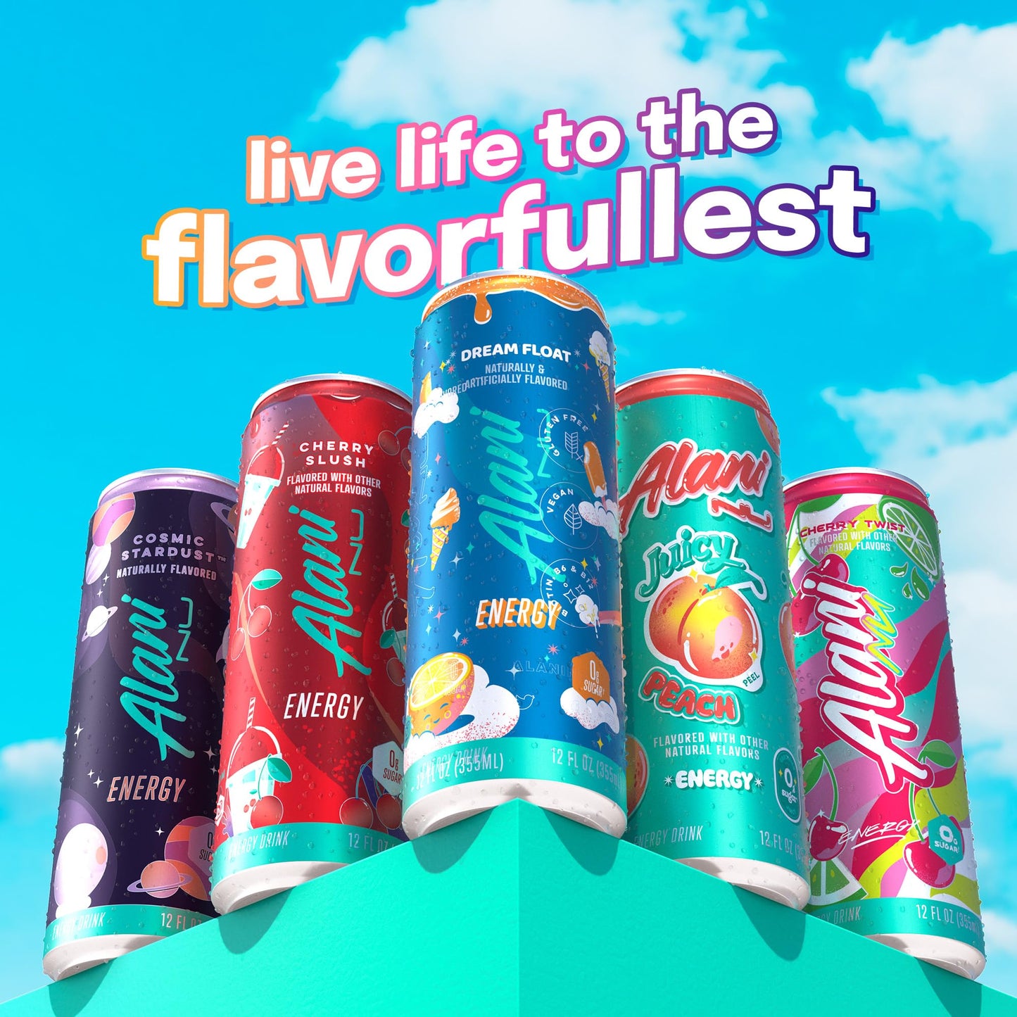 Alani Nu Dream Float Sugar Free  Low Calorie Energy Drinks | 200mg Caffeine | Pre Workout Performance with Antioxidants | Biotin B Vitamins | Zero Sugar | 15 Calories or Less | 12 Fl Oz Cans (24 Pack)