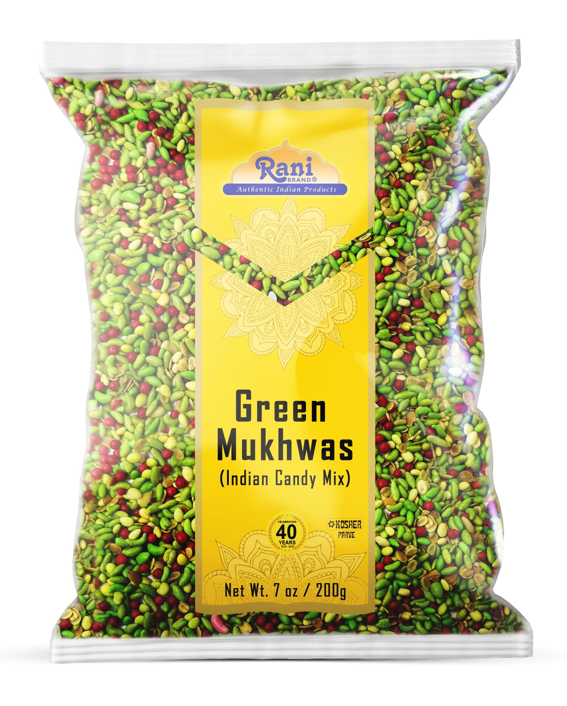 Rani Green Mukhwas (Special Digestive Treat) 7oz (200g) ~ Vegan | Indian Candy Mouth Freshener | Kosher