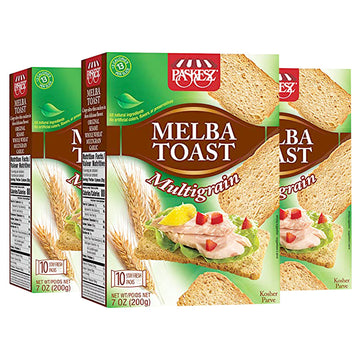 Only Kosher Candy Melba Toast Classic Multigrain Kosher Parve with No Artificial Flavor, Fresh Natural Ingredients, Kosher Certi