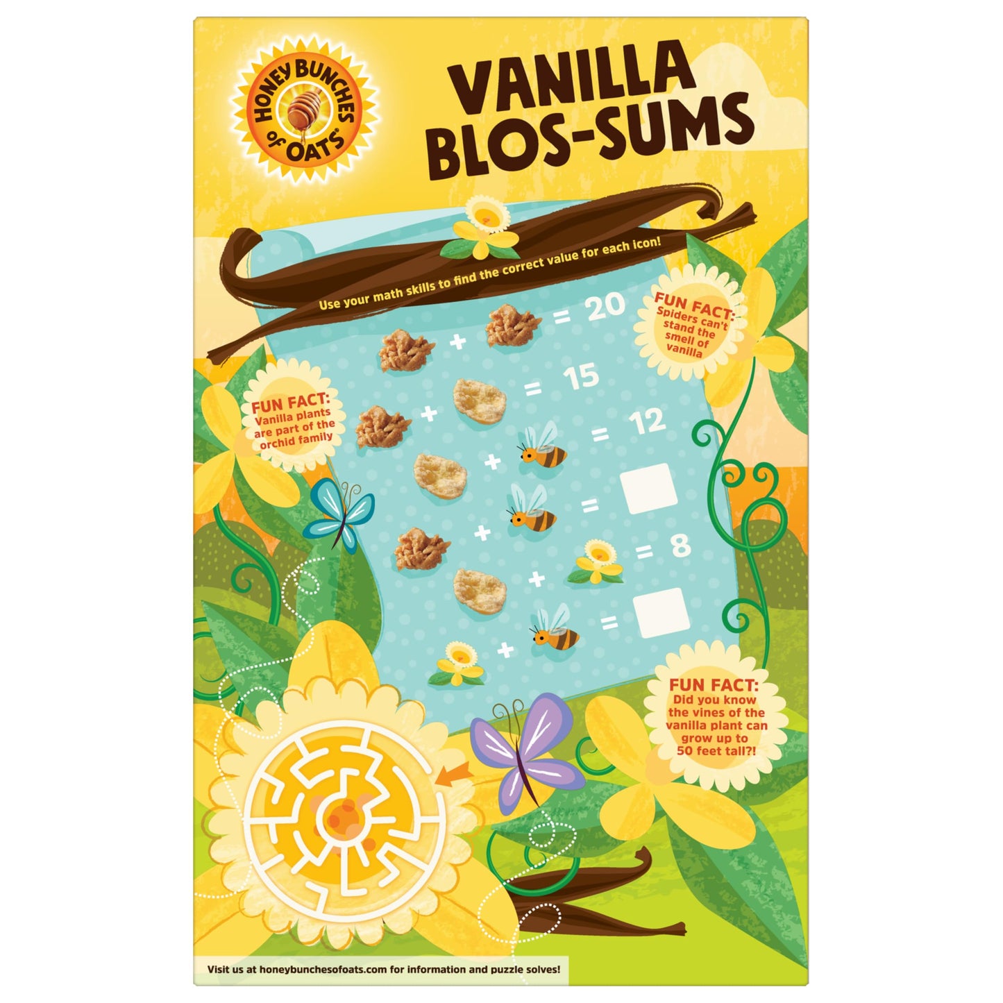 Post Honey Bunches Of Oats Vanilla Breakfast Cereal, Vanilla Cereal With Oats And Granola Clusters, 18 Oz Box