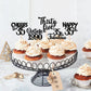30Pcs Happy 35Th Birthday Cupcake Toppers Glitter Thirty Five Vintage 1988 Cupcake Picks 35 Fabulous Cheers To 35 Years Cake Dec