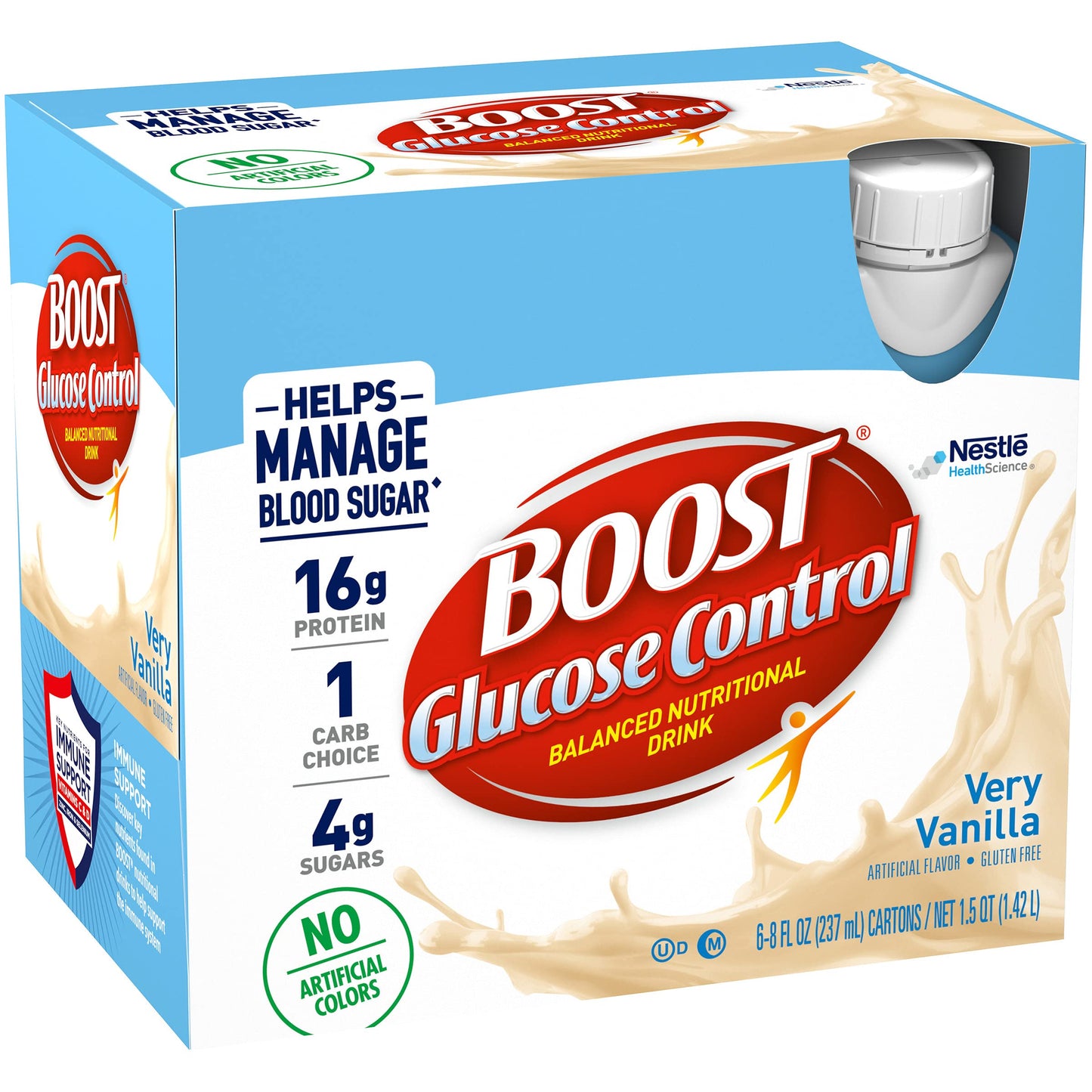 BOOST Glucose Control Nutritional Drink, Vanilla Flavor, 8 Fl Oz (Pack of 1)