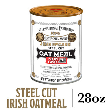 Mcanns Imported Steel Cut Irish Oatmeal, 28 Oz (Pack of 3) Packaging may vary