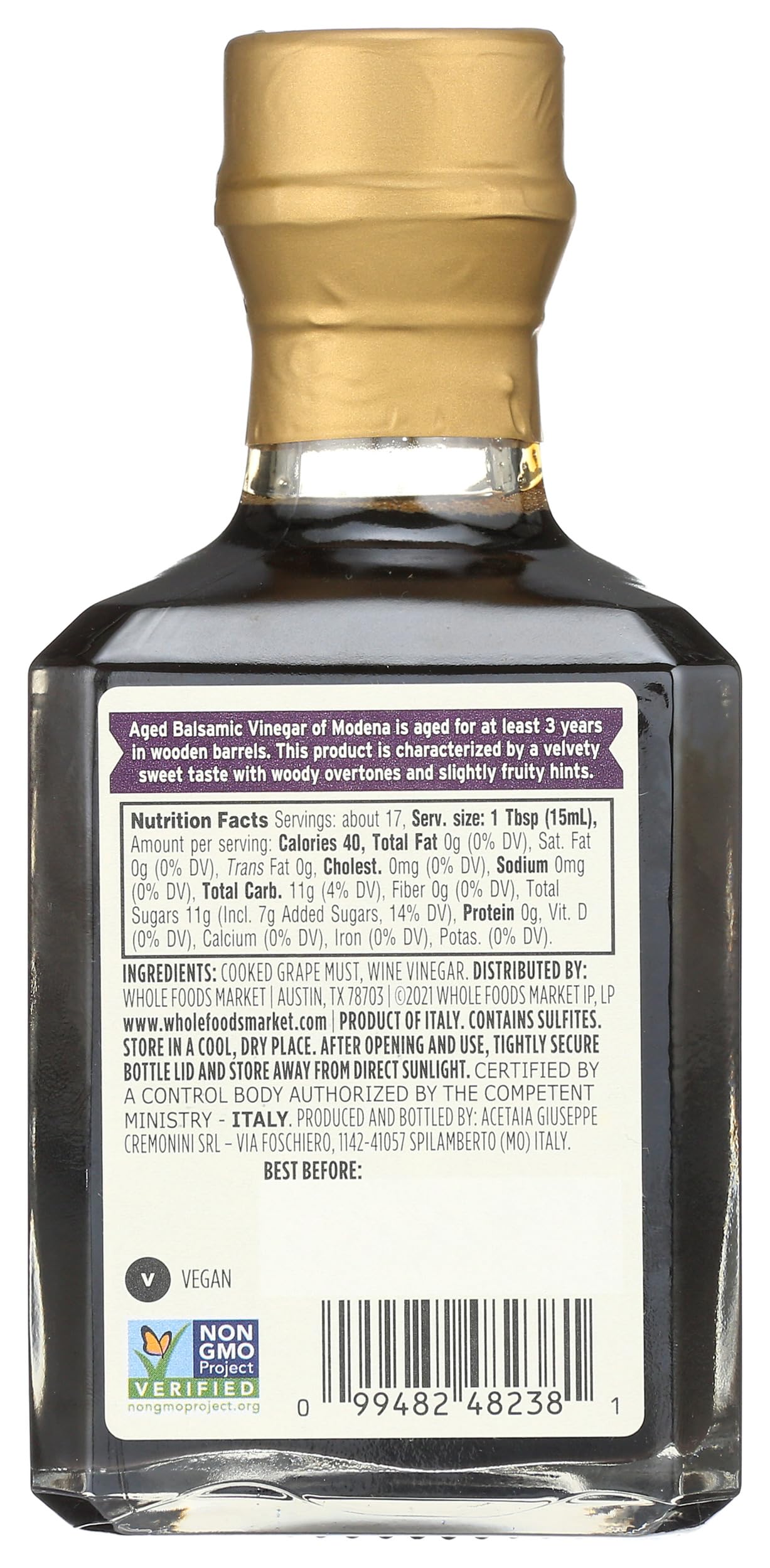 Whole Foods Market Balsamic Vinegar, Premium Super Dense, 8.5 Fl Oz