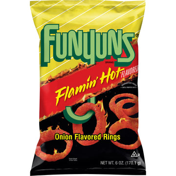 Funyuns Flamin' Hot Rings, Onion Flavored Rings, 6 Oz