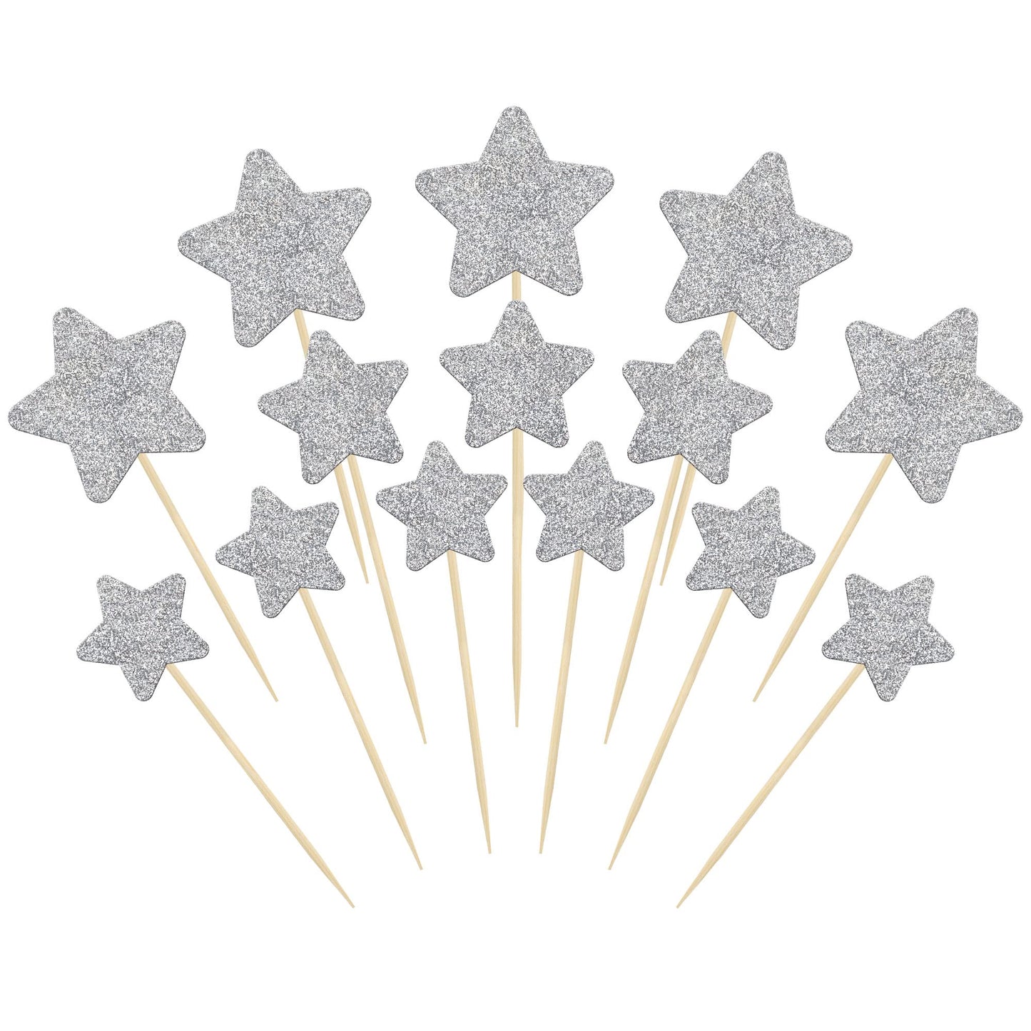 Gyufise 42Pcs Little Star Cupcake Toppers Glitter Twinkle Star Cupcake Picks Wedding Engagement Baby Shower Birthday Party Cake