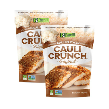 Cauli Crunch Cauliflower Bread Crumbs - Gluten Free, Non-GMO, Vegan, Kosher, 6 Ounce (Pack of 2)
