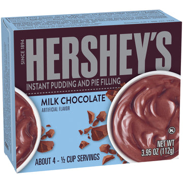 HERSHEY'S Pudding, Milk Chocolate, 3.95 Ounce Box
