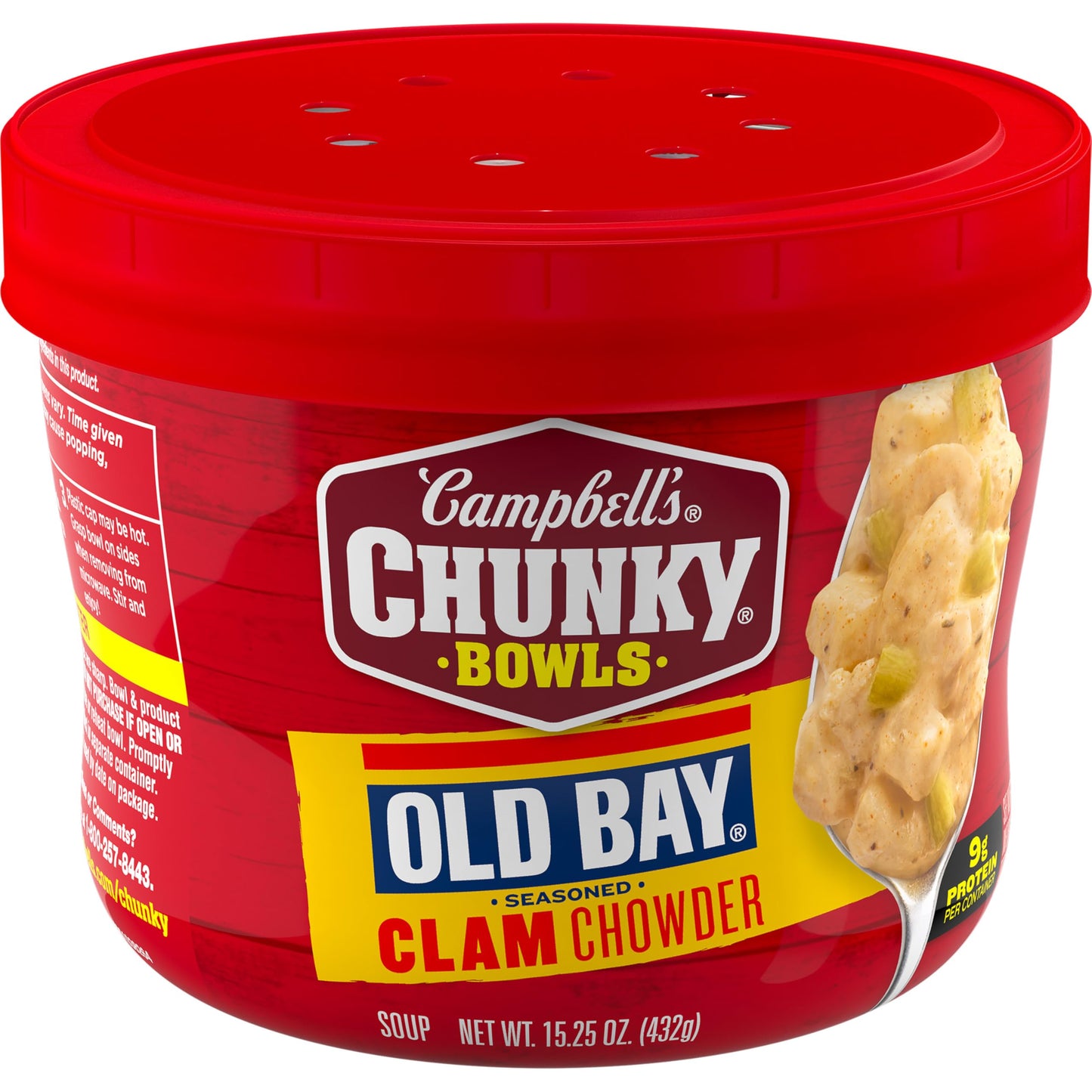 Campbells Chunky Soup OLD BAY Seasoned Clam Chowder 15.25 oz Microwavable Bowl