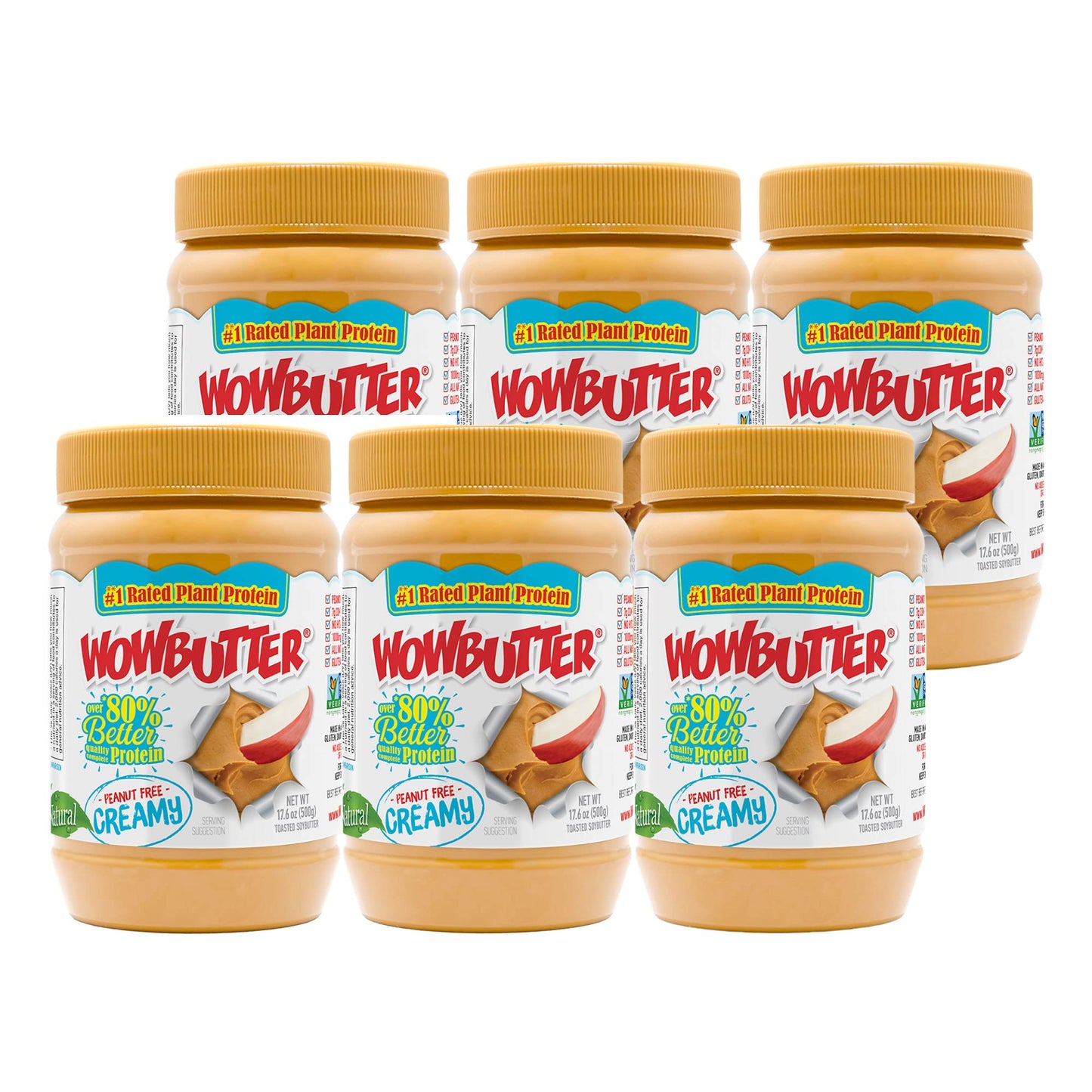 Peanut Free Tree Nut Free Natural No Stir Spread - WOWBUTTER - Award Winning Vegan Plant Protein Food made with Non-GMO verified