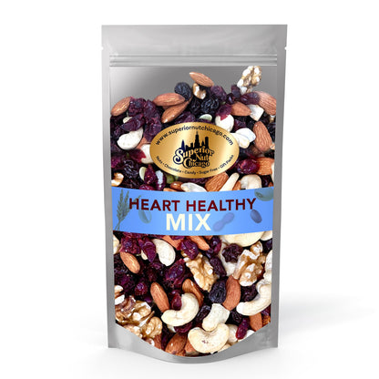 Superior Nut Chicago Heart Healthy Mix - Trail Mix Nuts - Nut Mix w/ Cashews, Almonds, Walnuts, Dried Cranberries & Raisins - Ri